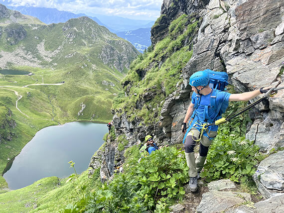 Im ersten Klettersteig